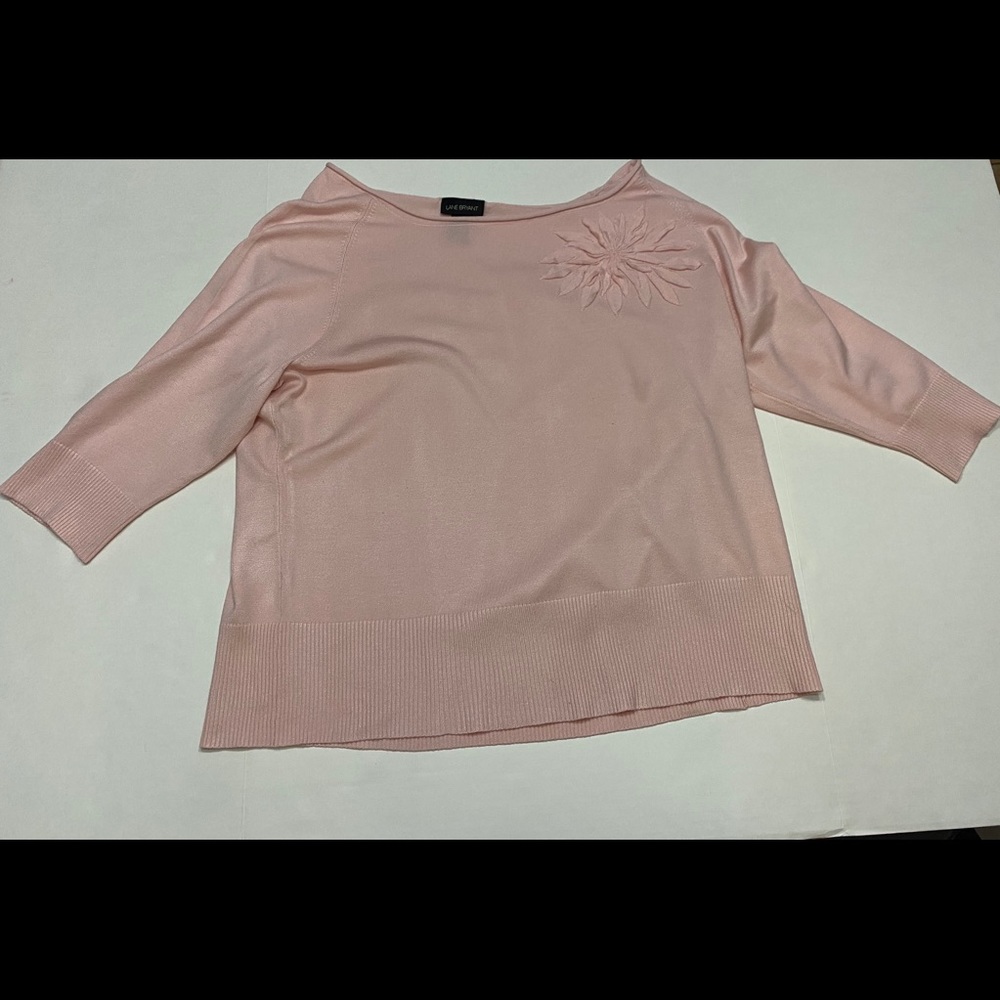 Lane Bryant Size 22/24 Pink Flower Pullover
